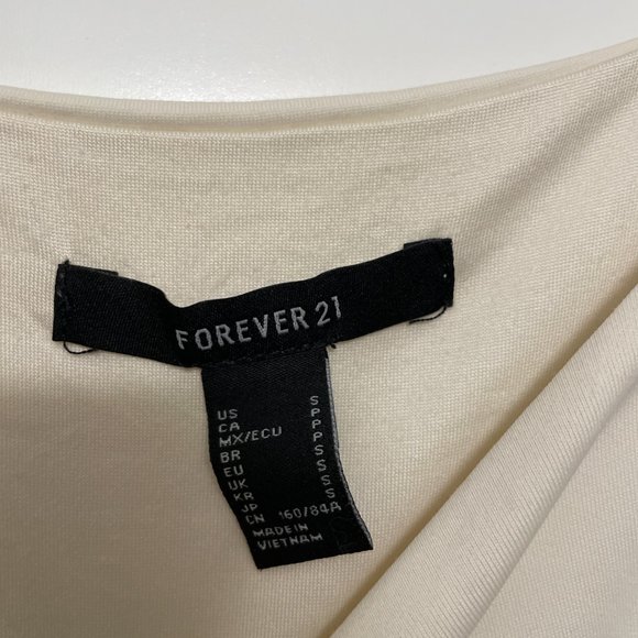 Forever 21 Bodycon Mini Tank Dress Cream Size S - Picture 5 of 5